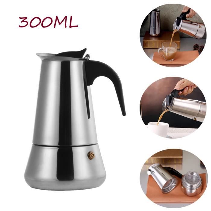 Cafetière en acier inoxydable 304 avec manche en bois (600 ml) MOSELOTA
