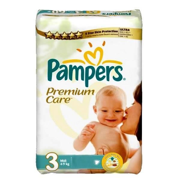 Pampers Taille 3 120 couches bébé premium care Cdiscount