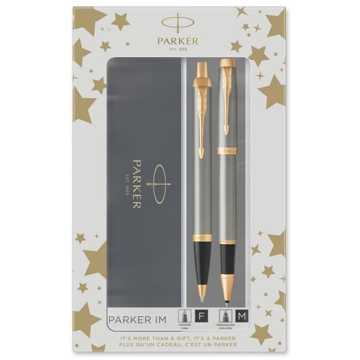 Parure de stylo Parker personnalisable avec roller et stylo bille