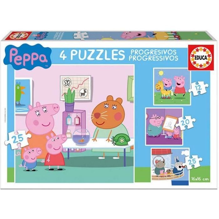 Puzzle Peppa Pig - 12-16-20-25 pièces - Dessins animés et BD - Enfant