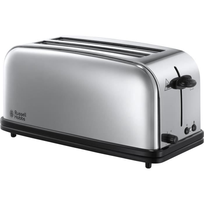 RUSSELL HOBBS 23520-56 Toaster Grille Pain 1600W Victory 2 Longues Fentes Chauffe Viennoiserie Design Rétro