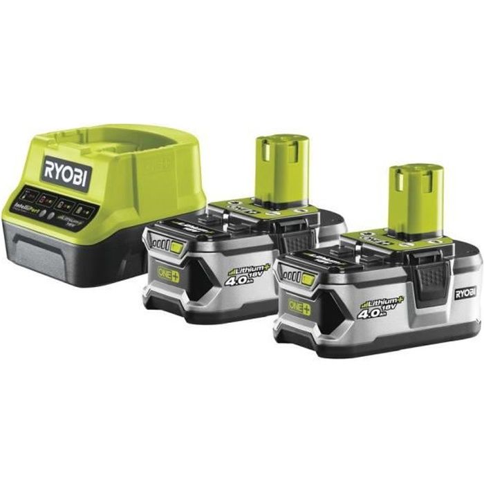 Ryobi Pack 2 Batteries 18V OnePlus 4.0Ah