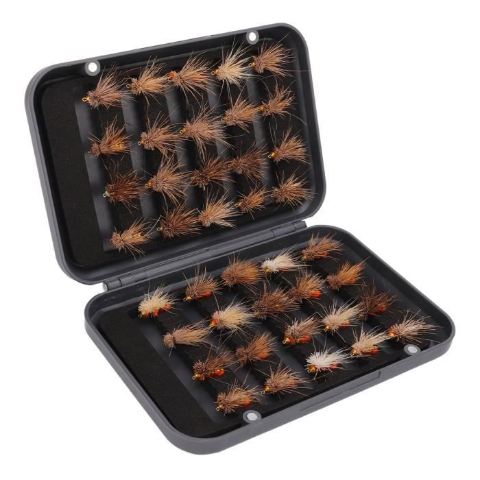 Lot de 5 boîtes de mouche artificielle plusieurs modèles pêche de la truite chevene saumon carpe - Sport & Plein air