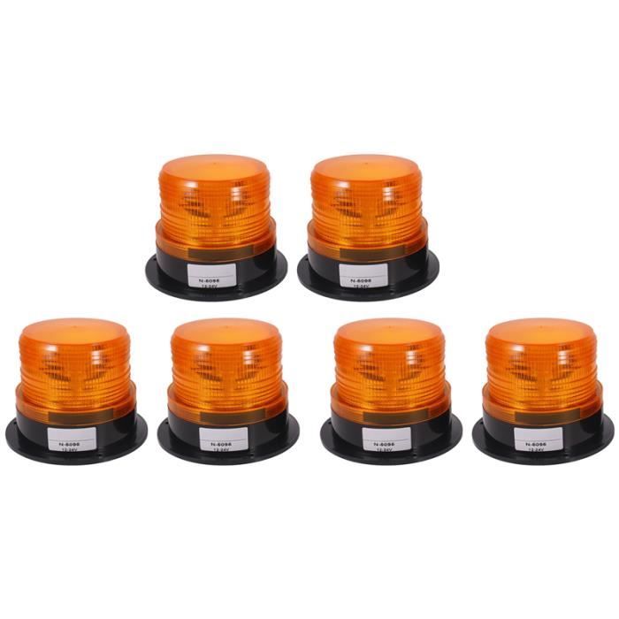 Lampe Stroboscopique 16 LED 12V – Gyrophare Magnétique Urgence Police Bleu/Rouge/Jaune – Riloer Pour Voiture, Camion, Remorque