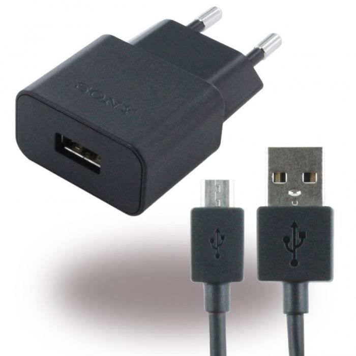 Chargeur rapide Micro USB 1. + Câble Micro USB Sony 1M SONY UCH20 - vue 2