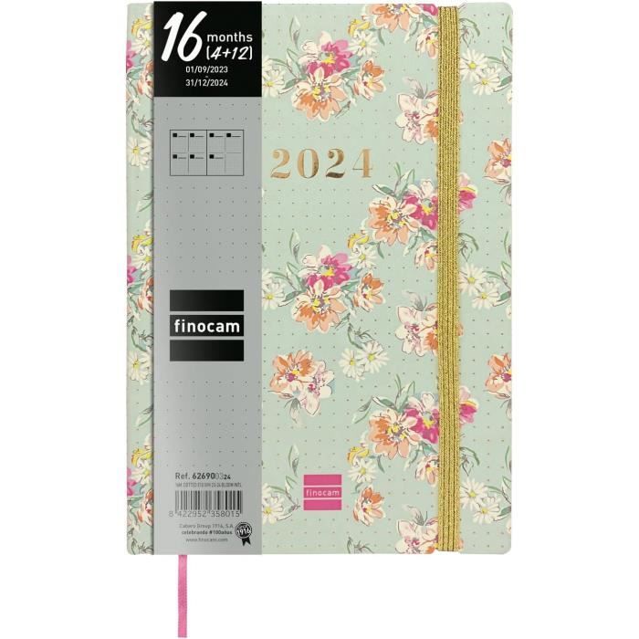 Agenda Dotted 16 Mesi Settembre 2023-Dicembre 2024 - Layout Orizzontale, Multilingue