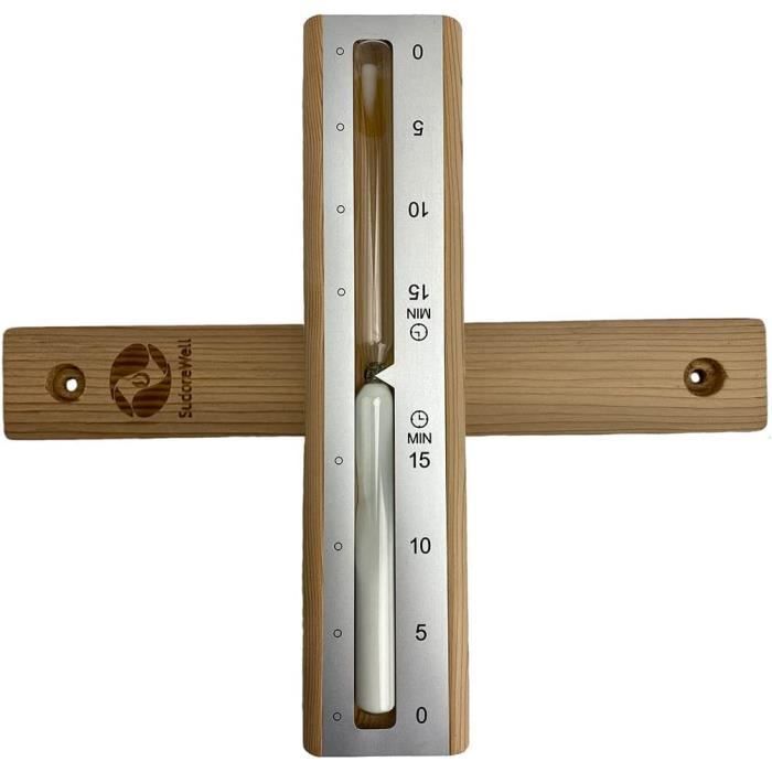 Sablier De Sauna, Sablier De Sauna En Bois 15 Minutes Accessoire D'Horloge De Compte À Rebours