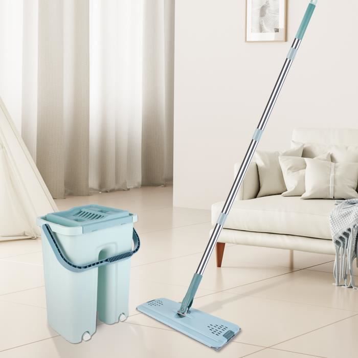 Balai Brosse Tête Rectangulaire VENTEO DUO MOP CLEANER - Manche Aluminium Blanc