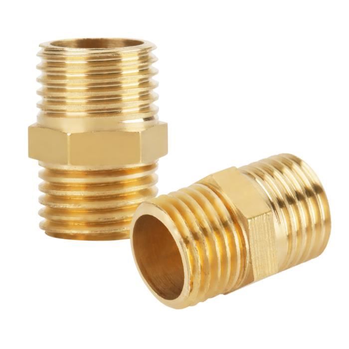 Lot De 10 écrous Hexagonaux Laiton 1/8BSP Femelle - Pour Fixation Tuyau, Blocage - Neuf Uxcell