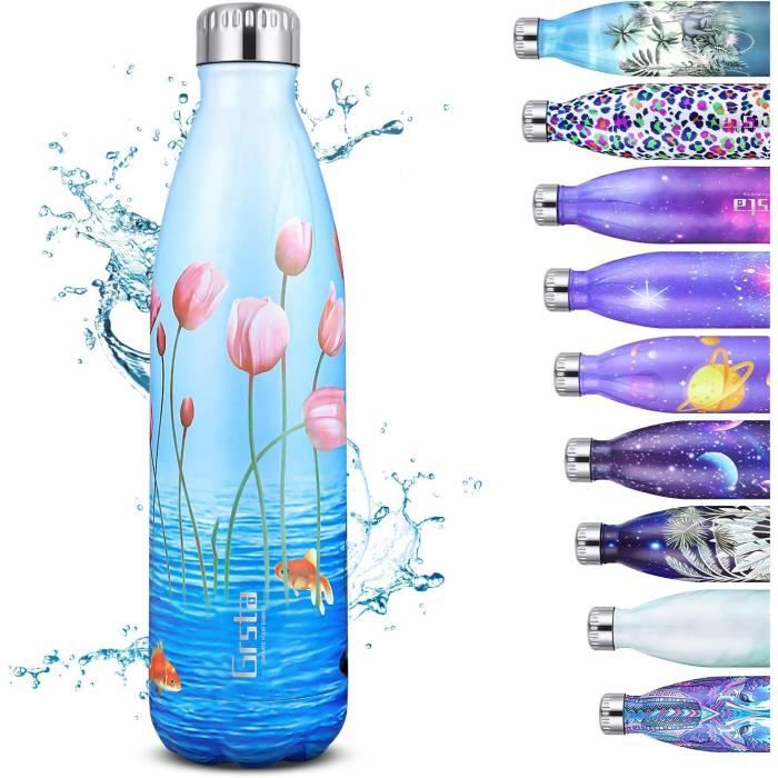 Gourde Isotherme Enfant Dino Sweety Fox – Inox Sans BPA + Pailles & Goupillon – 3 Ans Et + – Hydratation Fun
