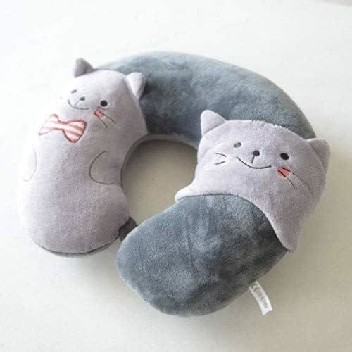 2 Oreillers De Voyage En Forme De U En Peluche - Ours Brun - 30x30 Cm - Mousse Mémoire Coussin De Voiture Enfant