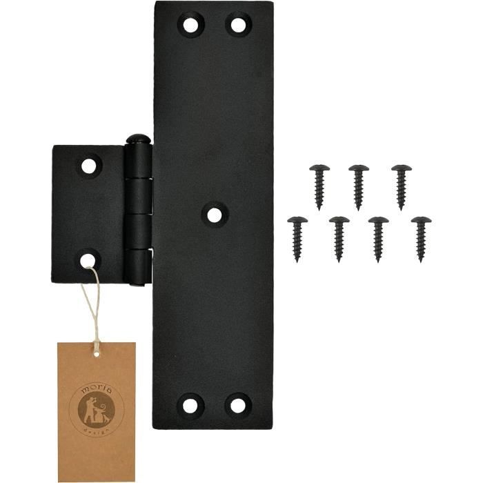 Paire De Charnières Pour Porte De Placard + Fleurons - Acier Plaqué Laiton 75mm, Onestop