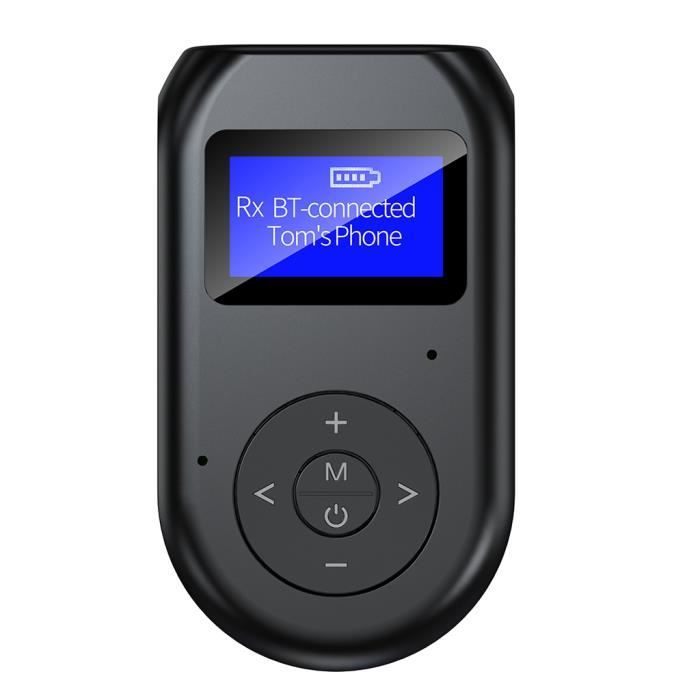 Bluetooth 5.0 Version Audio émetteur récepteur LCD affichage 2in1 visualisation AUX Dongle sans fil pour PC TV filaire