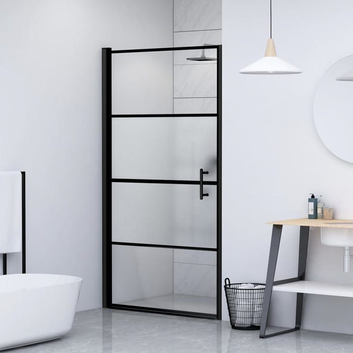 vidaXL Porte de Douche Cabine de Douche Écran de Bain Résistance aux Éclaboussures Intérieur 100x178 cm Verre Trempé 151867