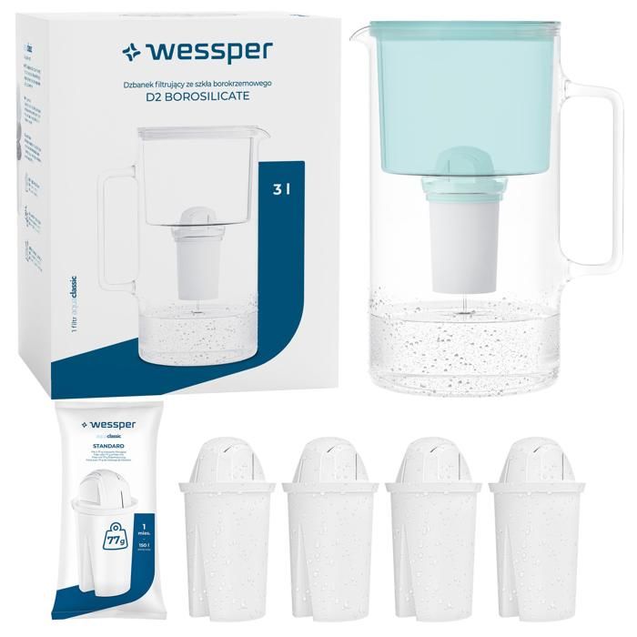 Wessper Cartouches Filtre à eau pour Carafe, Filtre eau de Wessper Cartouches Filtre à eau pour Carafe, Filtre eau de