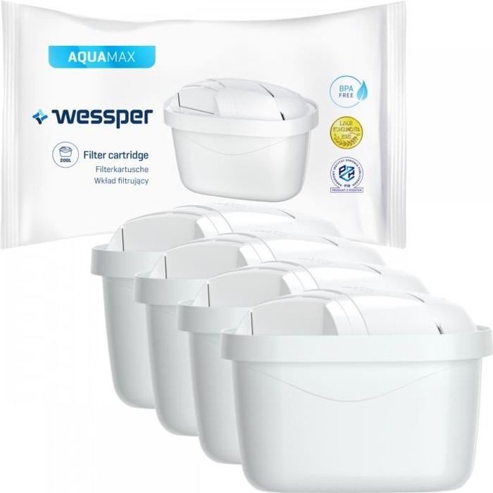 Brita AquaFloow 4 cartouches filtrantes unimax compatible avec le filtre Brita Maxtra 