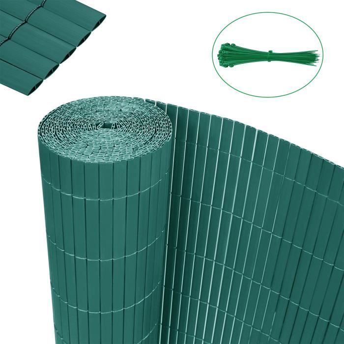 Brisevue en PVC XMTECH 160x300cm Vert Balcon, terrasse, jardin