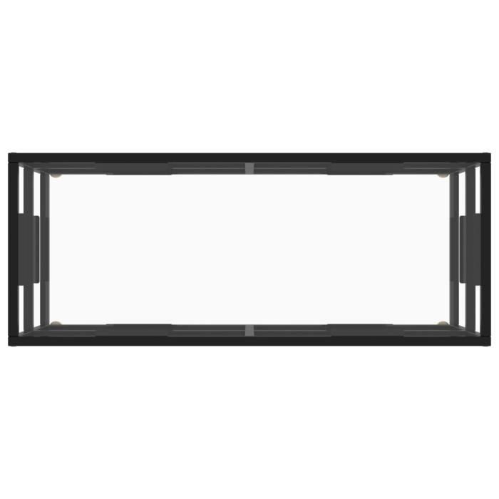 LesSaisons Meuble TV avec verre trempé Noir 100x40x40 cm 117221 ...