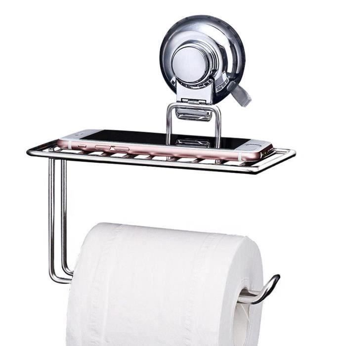 Support Mural Sans Perçage Fer Étagère Salle De Bain Porte-Shampoing