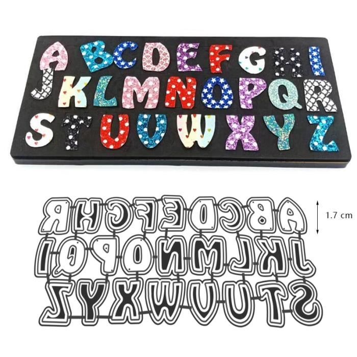 Matrices De Découpe Lettres Majuscules Métal - Set Pour Scrapbooking, Cartes Et Timbre Transparent