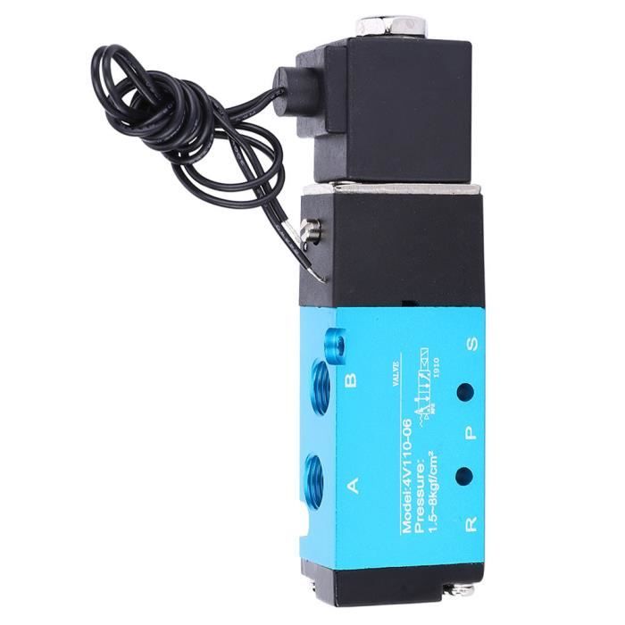 Électrovanne Air 12V DC Uxcell – 5 Voies, 2 Positions, 1/8 PT, 4V110-06