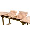 Kajang : Salon de jardin Teck massif 10 personnes - Table ovale + 8 chaises + 2 fauteuils-1