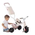Smoby -Tricycle évolutif enfant Be Fun Confort - Rose - Canne parentale amovible - Repose-pieds rétractable-1