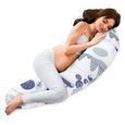 Oreiller d'allaitement xxl oreiller dormeur latéral - Coton Oreiller de grossesse oreiller de positionnement adultes Voitures-1