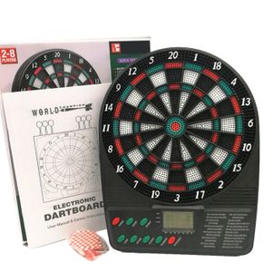 Cible Fléchettes Électronique - 34 Jeux - 12 Fléchettes - 1-8 Joueurs - Multilingue
