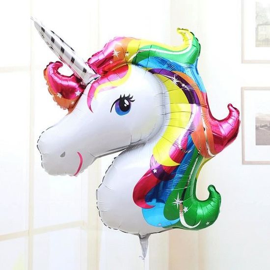 ballon licorne deco salle arc en ciel couleur multicouleur hauteur 70cm cdiscount maison coloriage pomme