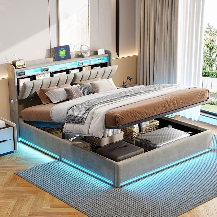 Lit Coffre 140x190 Avec Tete De Litnull