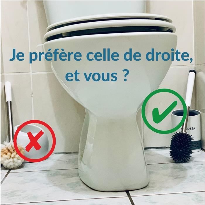 Brosse Toilette Silicone avec Support Brosse WC Suspendu Antibactérienne  Balayette WC pour Salle de Bains Blanc - Cdiscount Bricolage