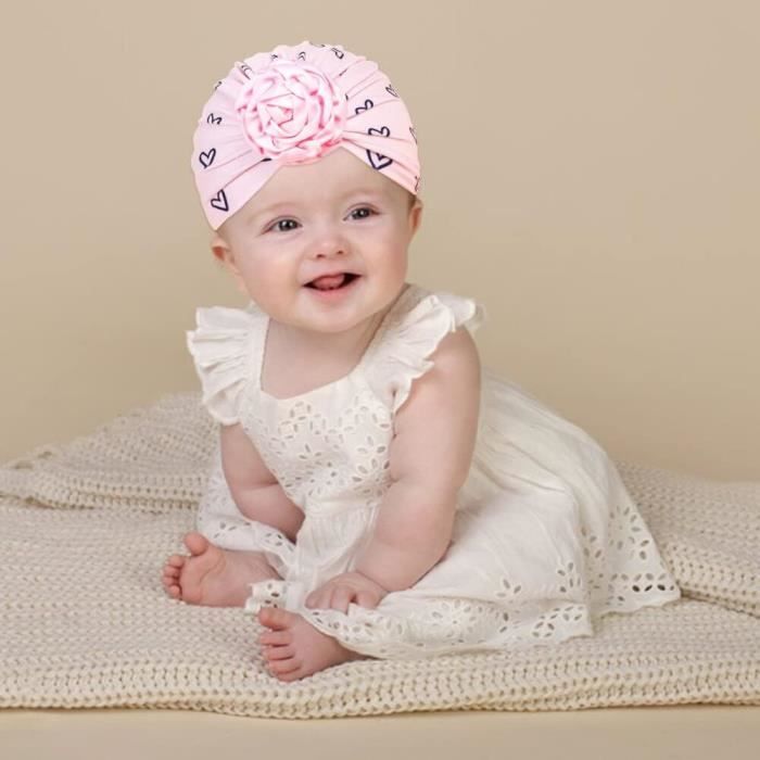 Bébé Fille Bandeau Cheveux, 3 Pièces Bonnet Turban Bébé Fille