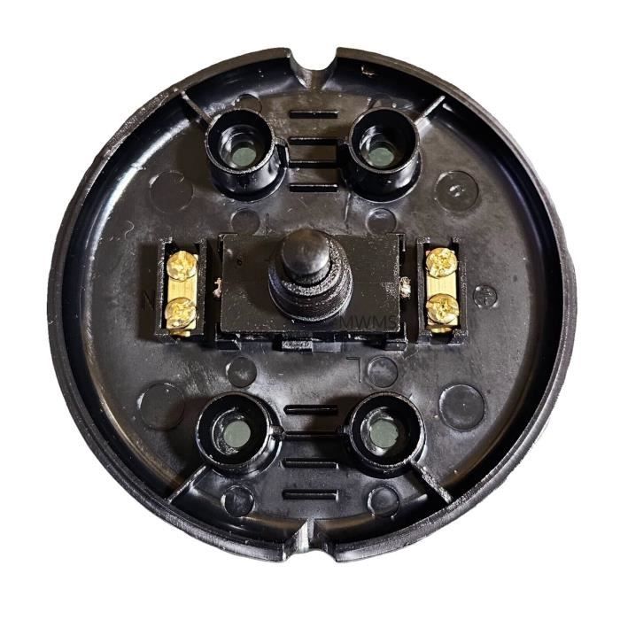Interrupteur à Pied Rond 2A 250V - Interrupteur Lampe Avec Contacts Vissés Pour Câbles 2 Ou 3 Fils