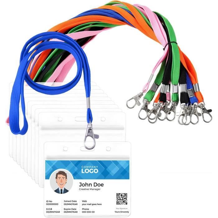 Porte Badge Tour De Cou Personnalisé | Livraison Gratuite En