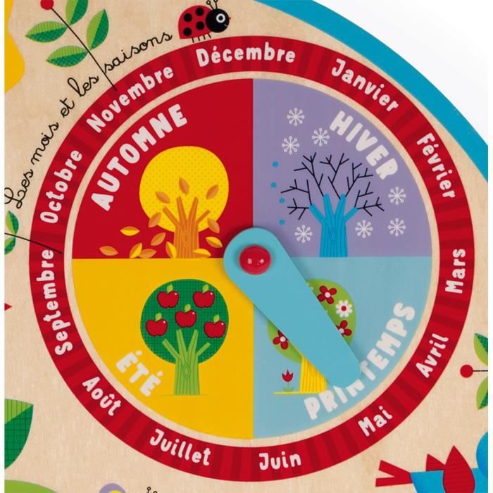 Calendrier Éducatif Enfant Avec Pictogrammes - Apprentissage Jours, Mois, Saisons - Jeu Ludique Et Pédagogique