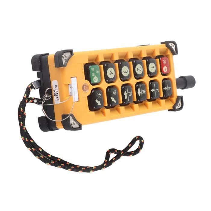 Jadeshay Interrupteur Commande Grue 3 Boutons Imperméable IP65 - Bouton-Poussoir Levage Palan