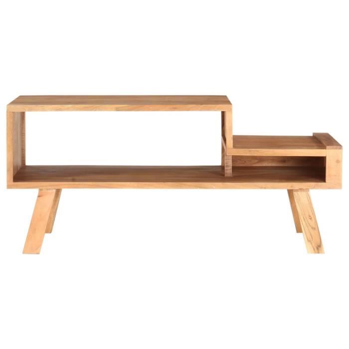 Table basse rectangulaire, Table Basse de Salon table en bois massif Style  Elégance, 100x50x45cm (LxIxH), Brun - Cdiscount Maison