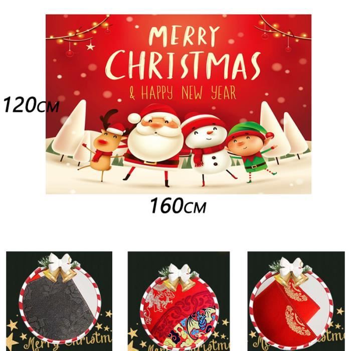 SHACOS Tapis De Noël Rouge 60x180cm - Tapis Couloir Arbre De Noël Antidérapant Lavable - Décoration Cuisine Entrée Salle De Bain