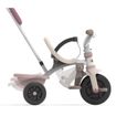 Smoby -Tricycle évolutif enfant Be Fun Confort - Rose - Canne parentale amovible - Repose-pieds rétractable-2
