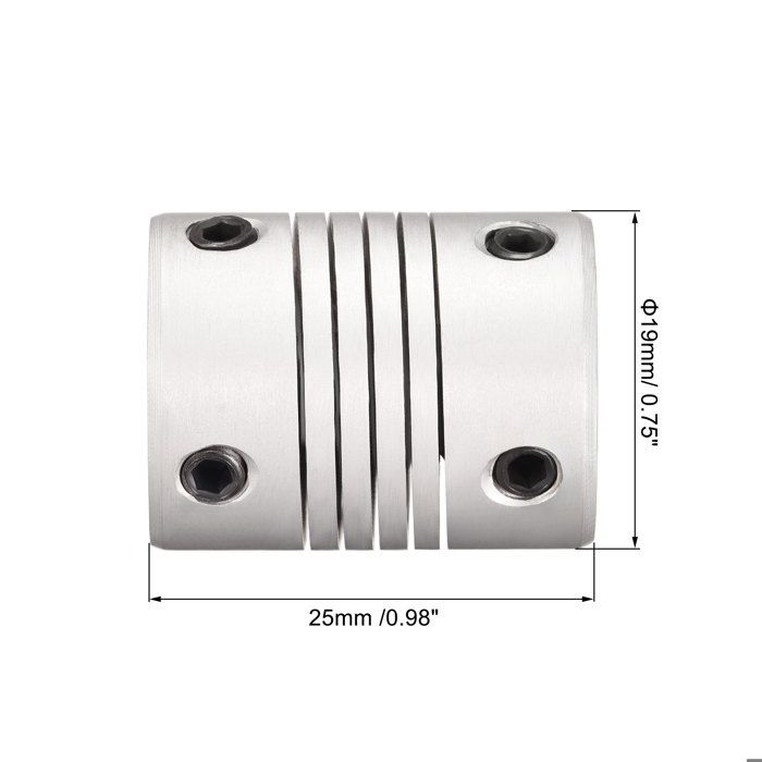 Accouplement élastique Arbre Moteur Uxcell – 16mm à 19mm – 51x44mm – Neuf