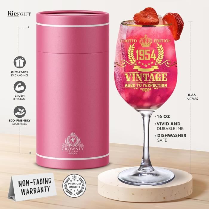 Verre À Vin Message Papa 70 Ans Personnalisé 1