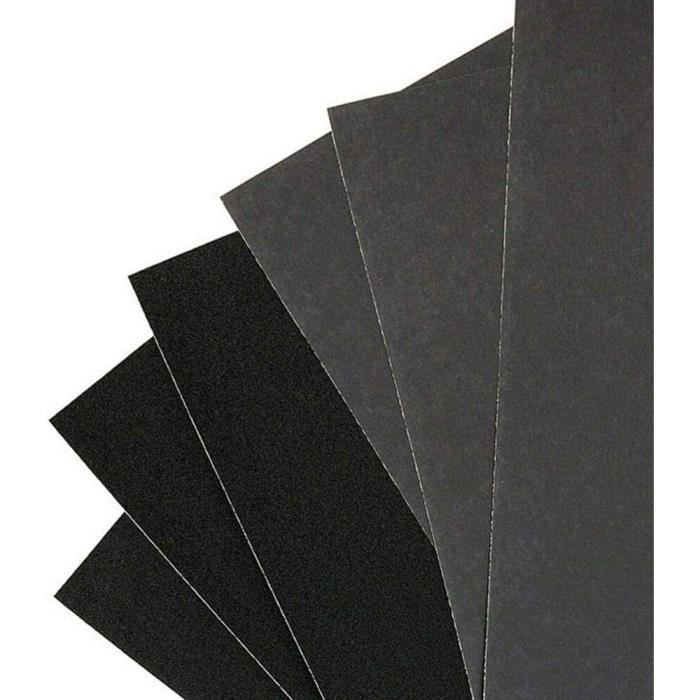 Papier abrasif - Ponçage à sec - Grain moyen P180 - 115mmx280mm