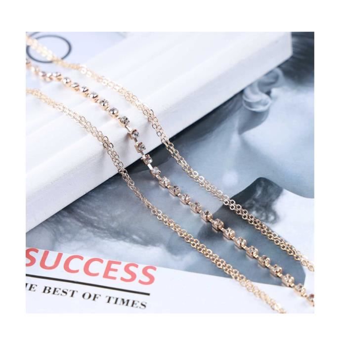 Chaîne De Corps Strass Wendalern - Breloque Croisée Pour Plage, Fête, Bijou Femme Élégant