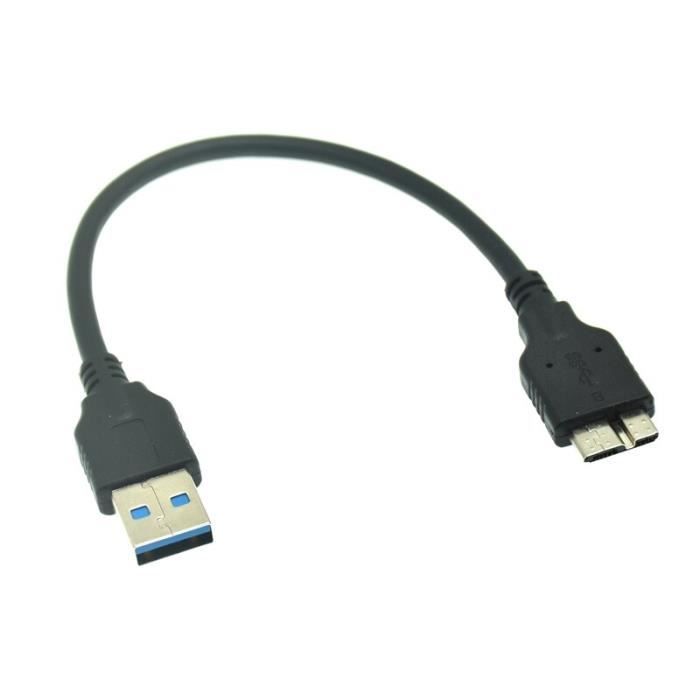 Câble,Câble USB 3.0 Micro B pour disque dur SSD et Sata externe, cordon de  chargement S5 pour disque dur - 50CM[C74336] - Cdiscount Informatique
