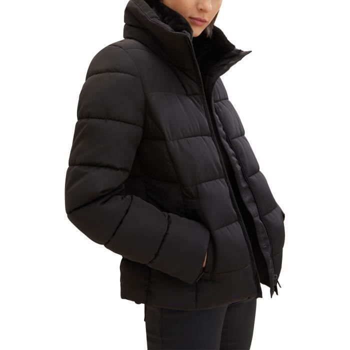 Doudoune manches longues droite Tom Tailor noir Noire Cdiscount