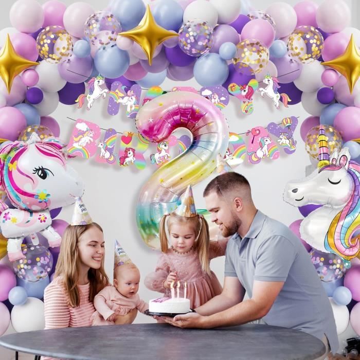 Décoration De Fête D'anniversaire Licorne, Articles De Table Pour Fêtes D' Anniversaire, Fournitures Pour Fêtes D'anniversaire - Maison