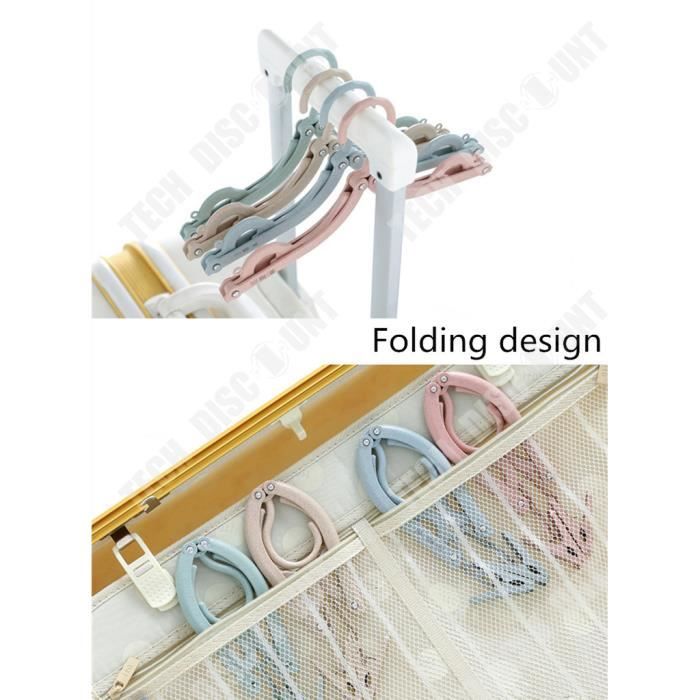 2 Pièces Corde À Linge Cintres De Voyage Pliables Étendoir À Linge