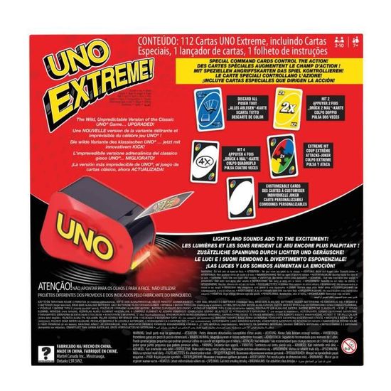 Mattel Games Uno Extrême Jeu de Cartes Famille Dès 7 ans GXY75 Cdiscount Jeux Jouets