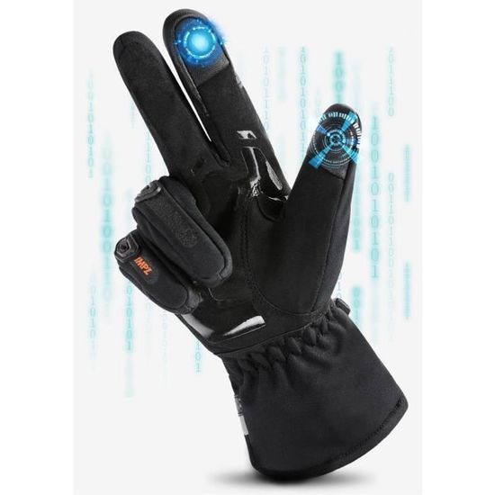 Gants De Guidon Moto Hiver - Imperméables, Coupe-Vent, Doublure Polaire - Avec Bandes Réfléchissantes, Installation Facile